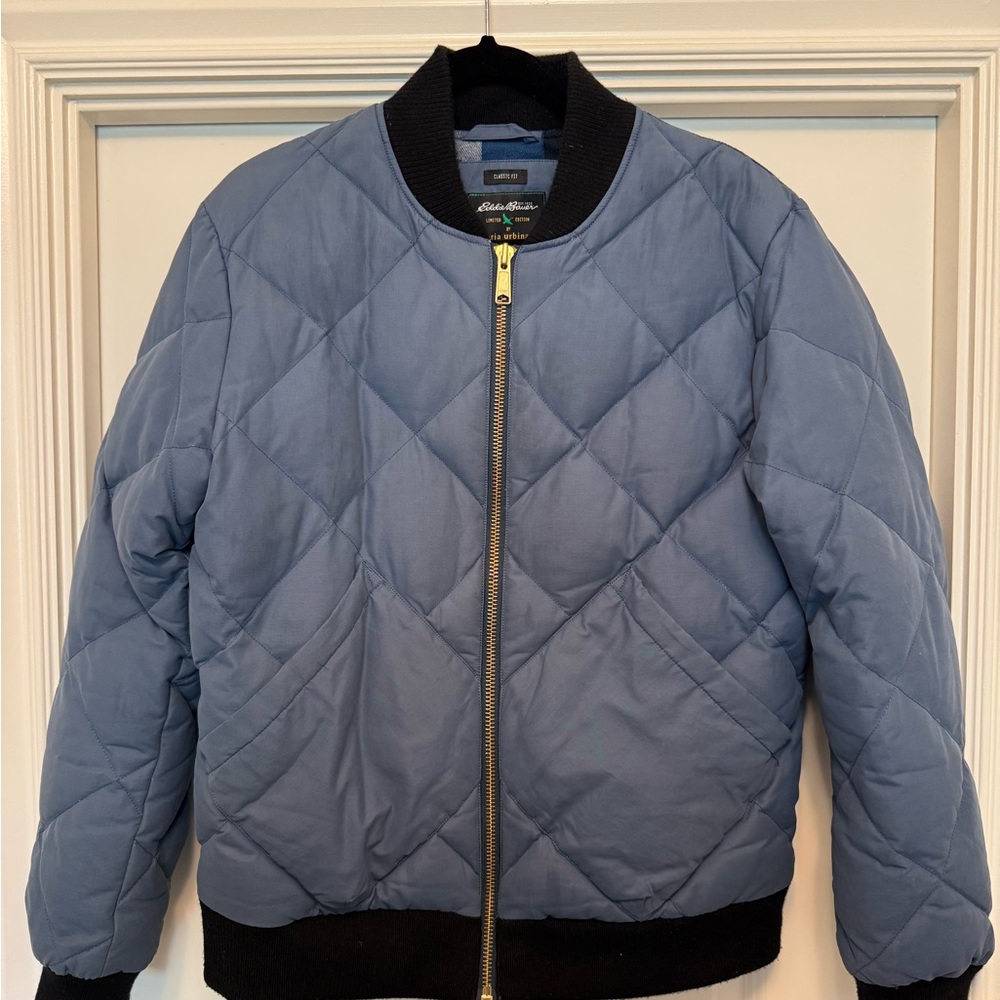 Eddie Bauer limited edition by Ilaria Urbinati Blue Quilted Puffer Jacket Medium